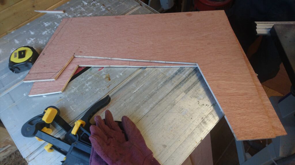 Image of the side panels cut to size and shape.
